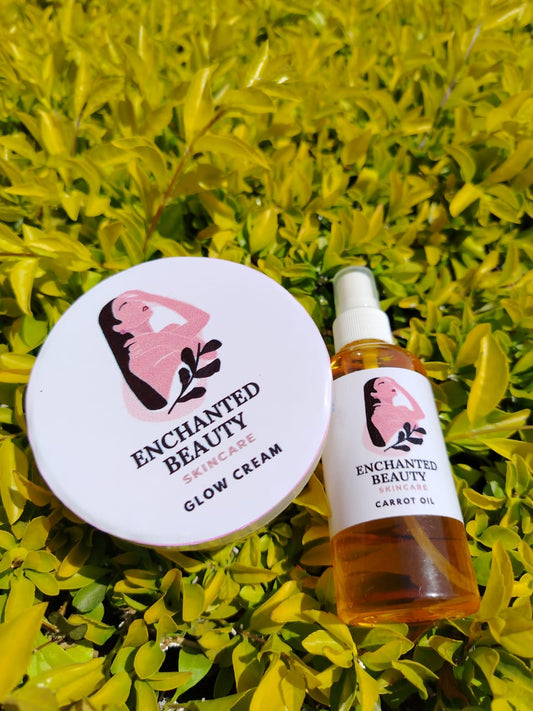 Carrot oil and glow cream